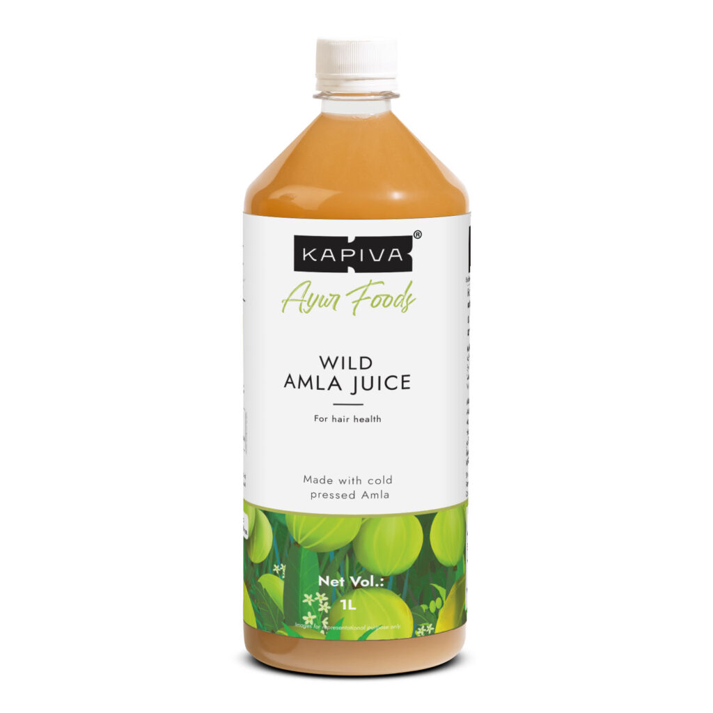 A bottle of Kapiva Wild Amla Juice, made from fresh, handpicked wild amlas, rich in Vitamin C and antioxidants, promoting immunity, digestion, and overall health|weightloss supplements|healthymap.in