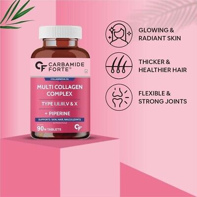 Carbamide Forte Multi Collagen Tablets for skin, hair, and joint support