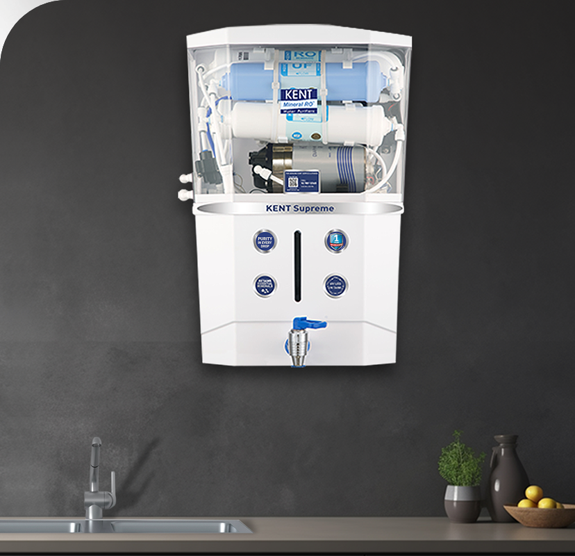 KENT Supreme Alkaline RO Water Purifier
KENT Supreme Alkaline RO Water Purifier featuring RO+UV+UF+Alkaline filtration for balanced pH drinking water|healthymap.in