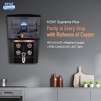 KENT Supreme Plus Alkaline + Copper RO Water Purifier
KENT Supreme Plus Alkaline + Copper RO Water Purifier with added copper infusion for better immunity and water quality|healthymap.in